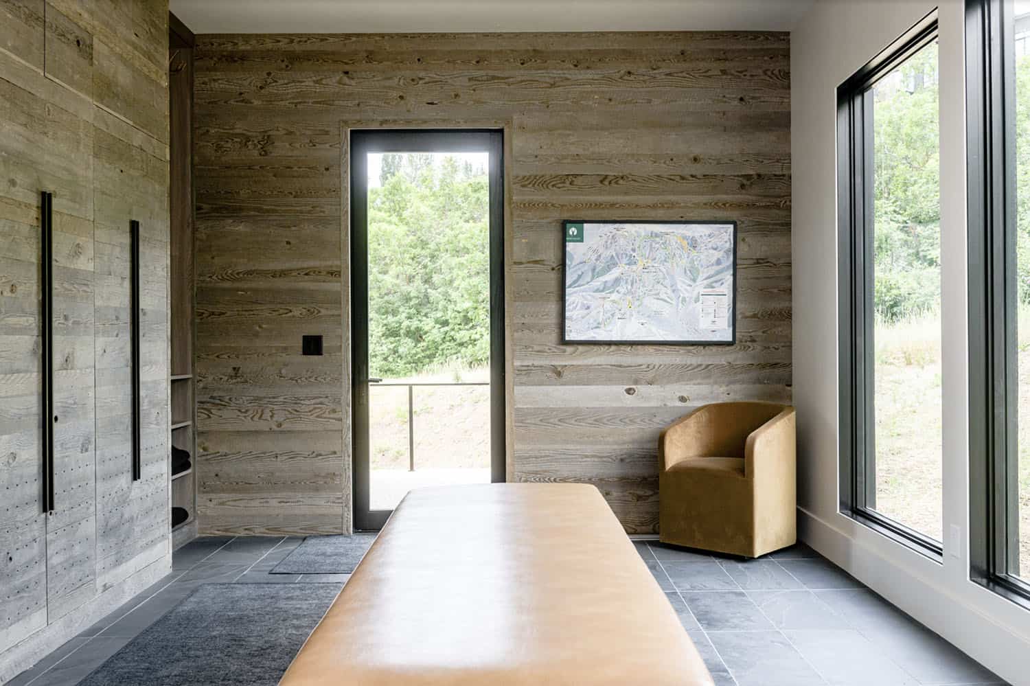 contemporary ski room
