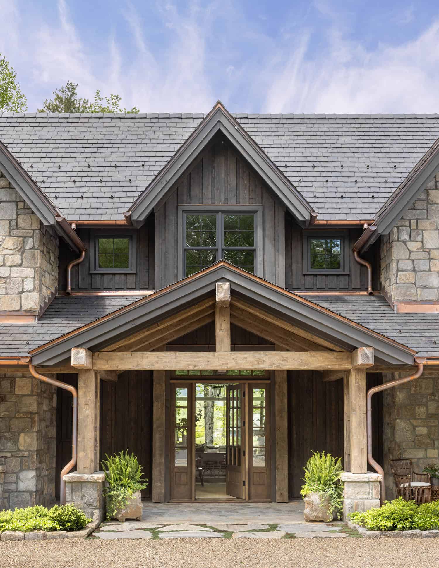 European-inspired home exterior entry