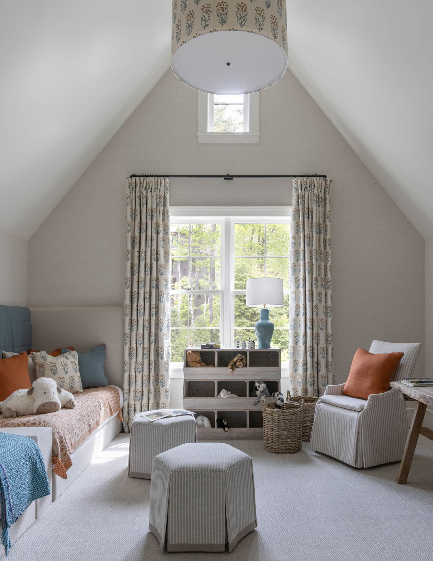 transitional style family room