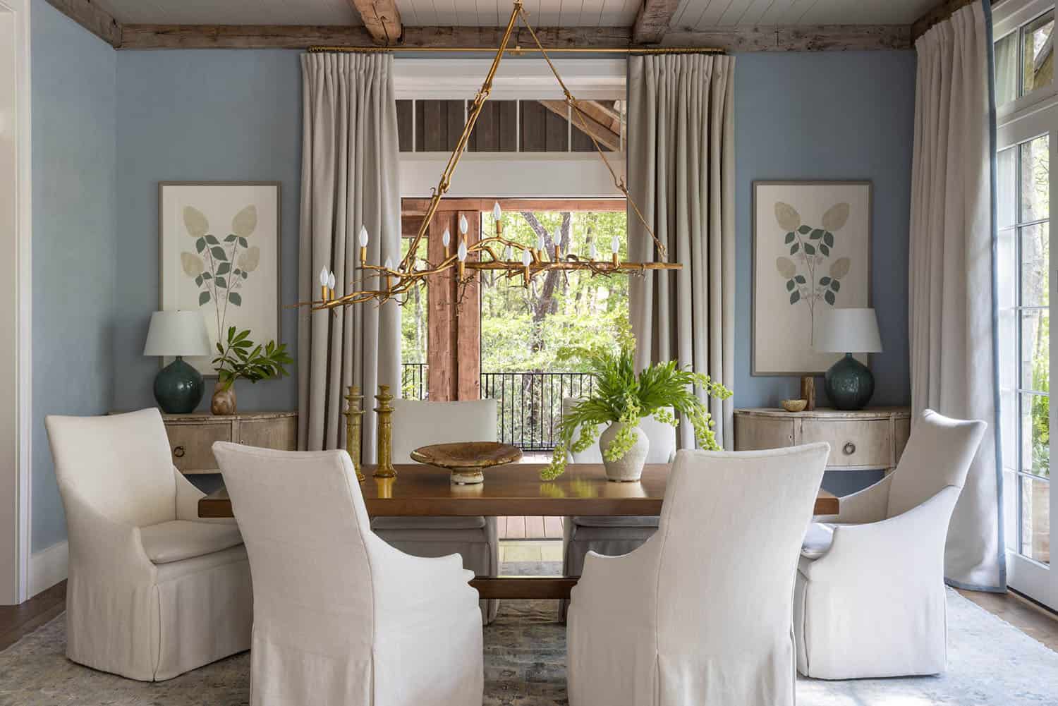 transitional style dining room