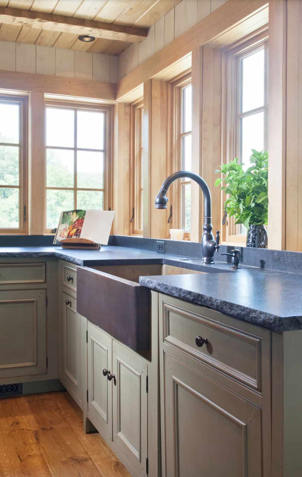 farmhouse kitchen sink countertop