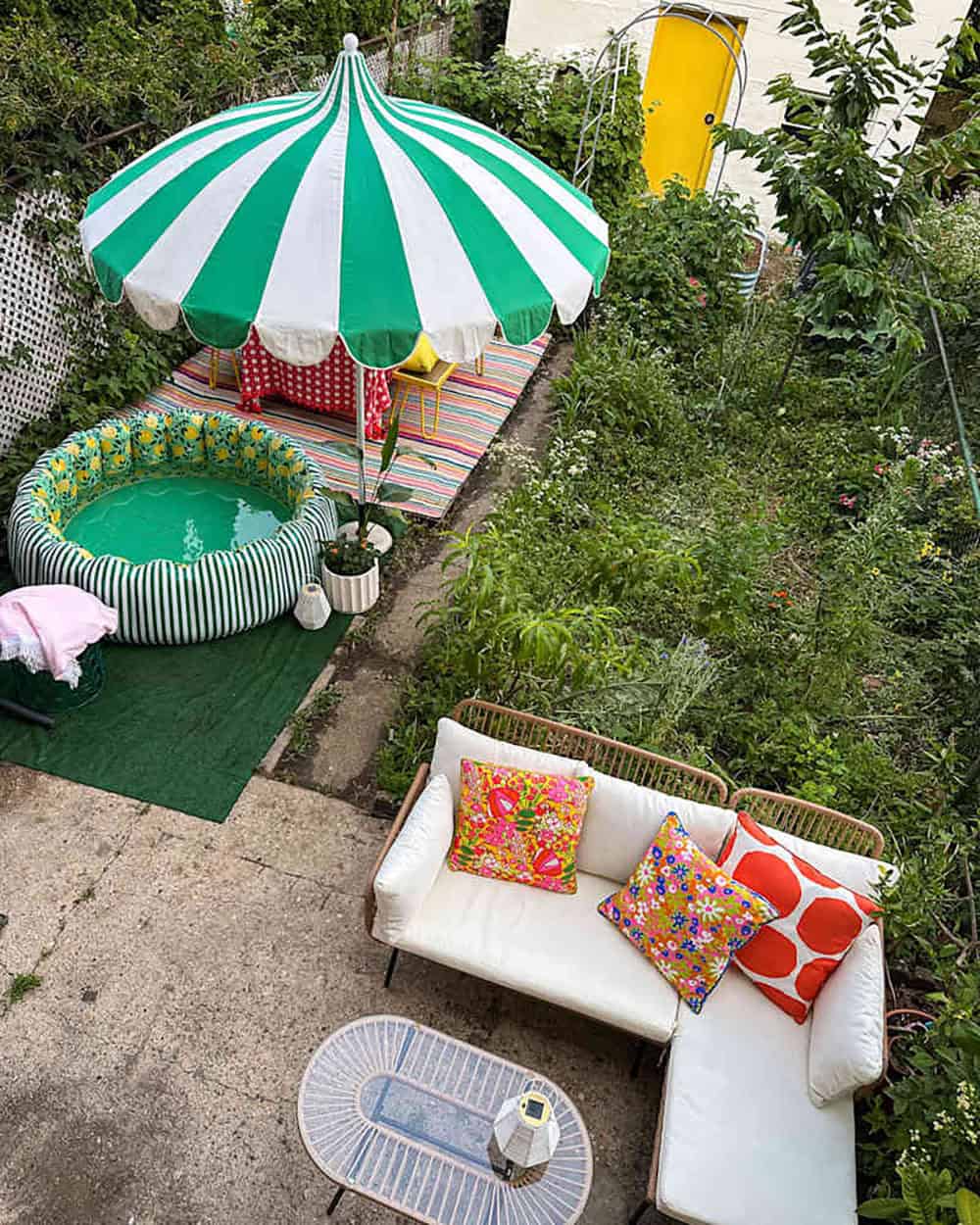 bohemian style back patio