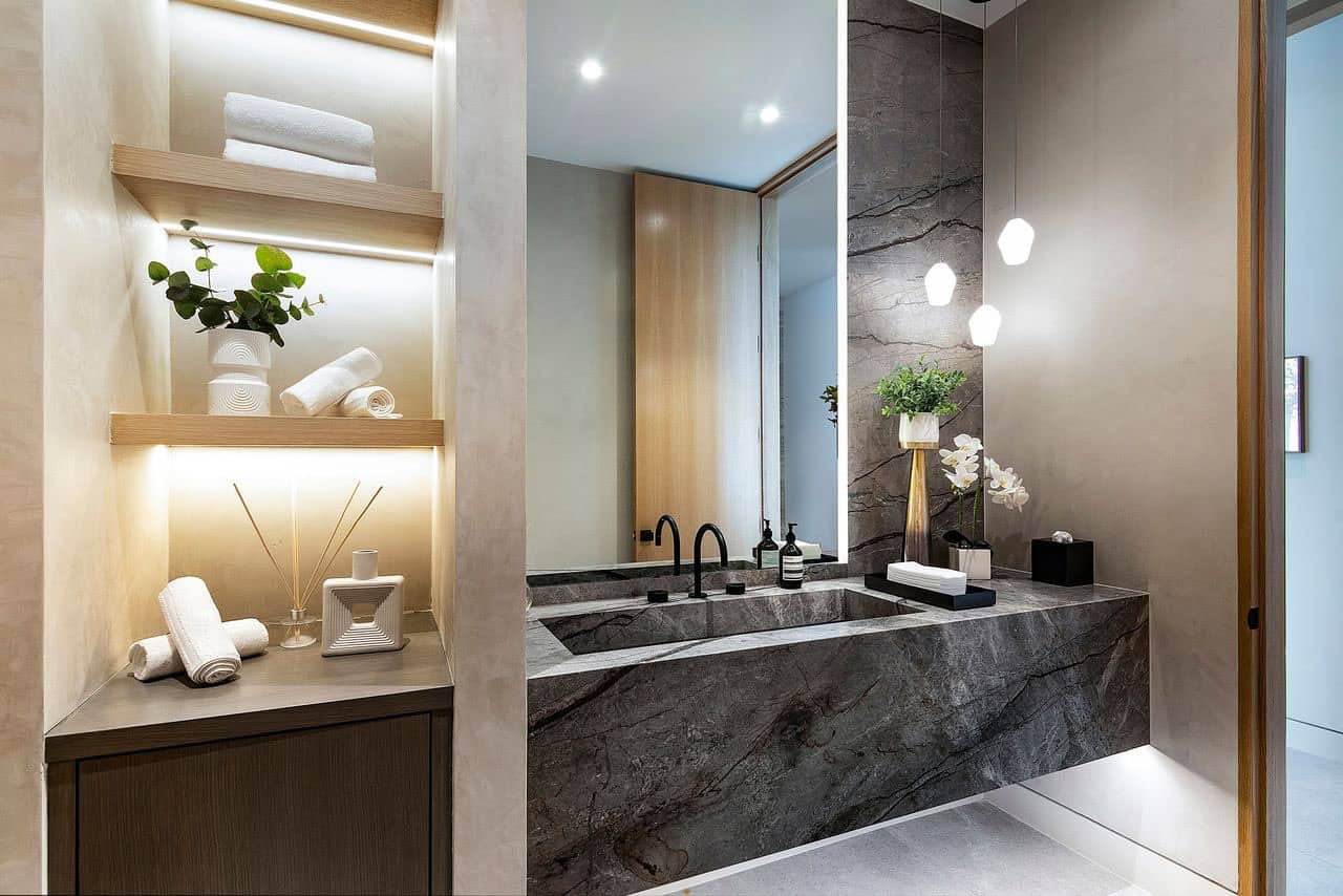 modern powder room
