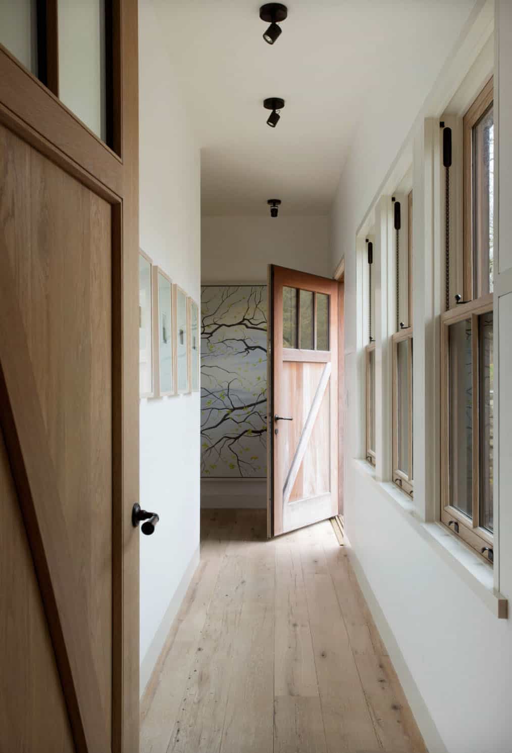 modern barn house entry
