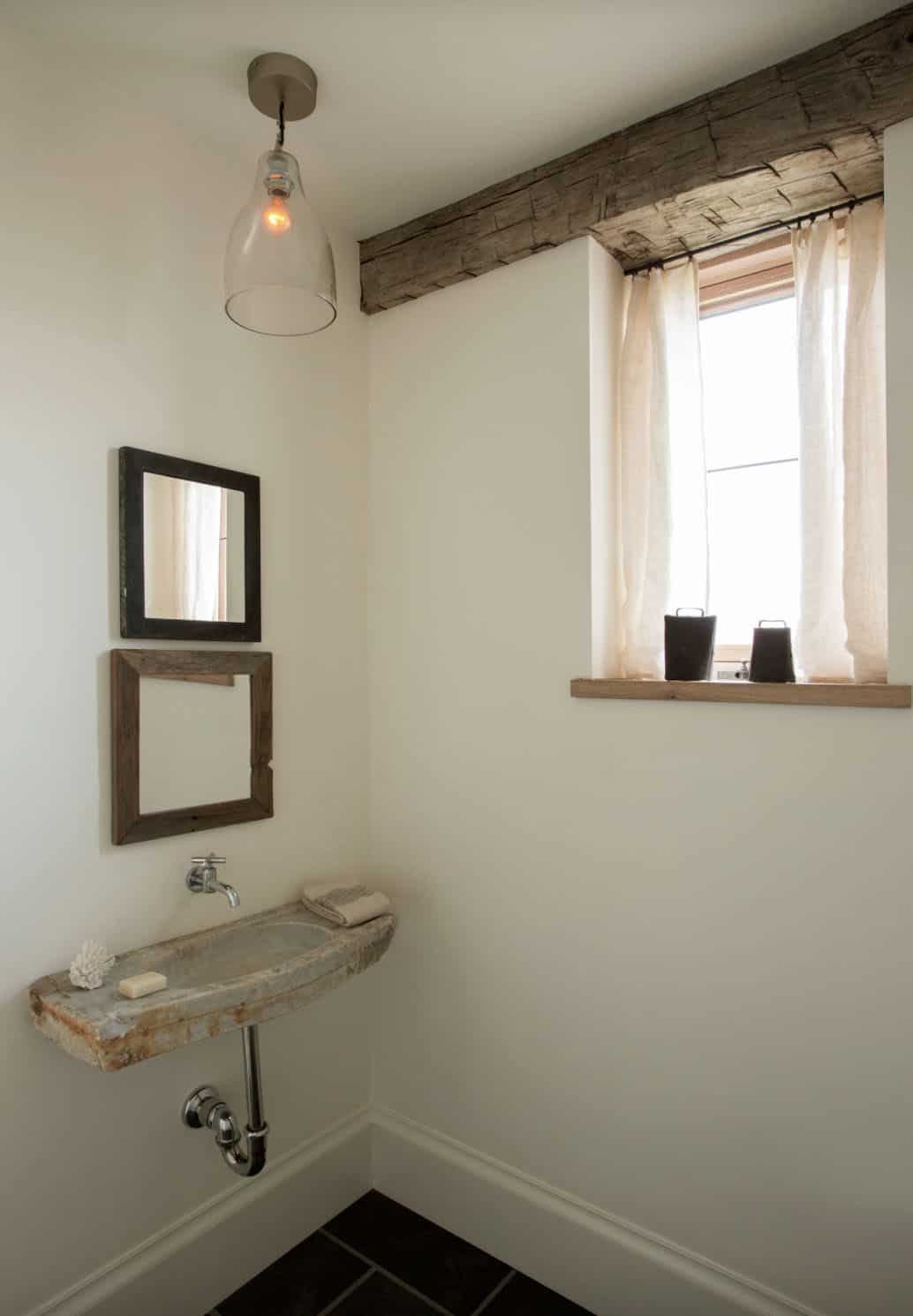 farmhouse style powder room