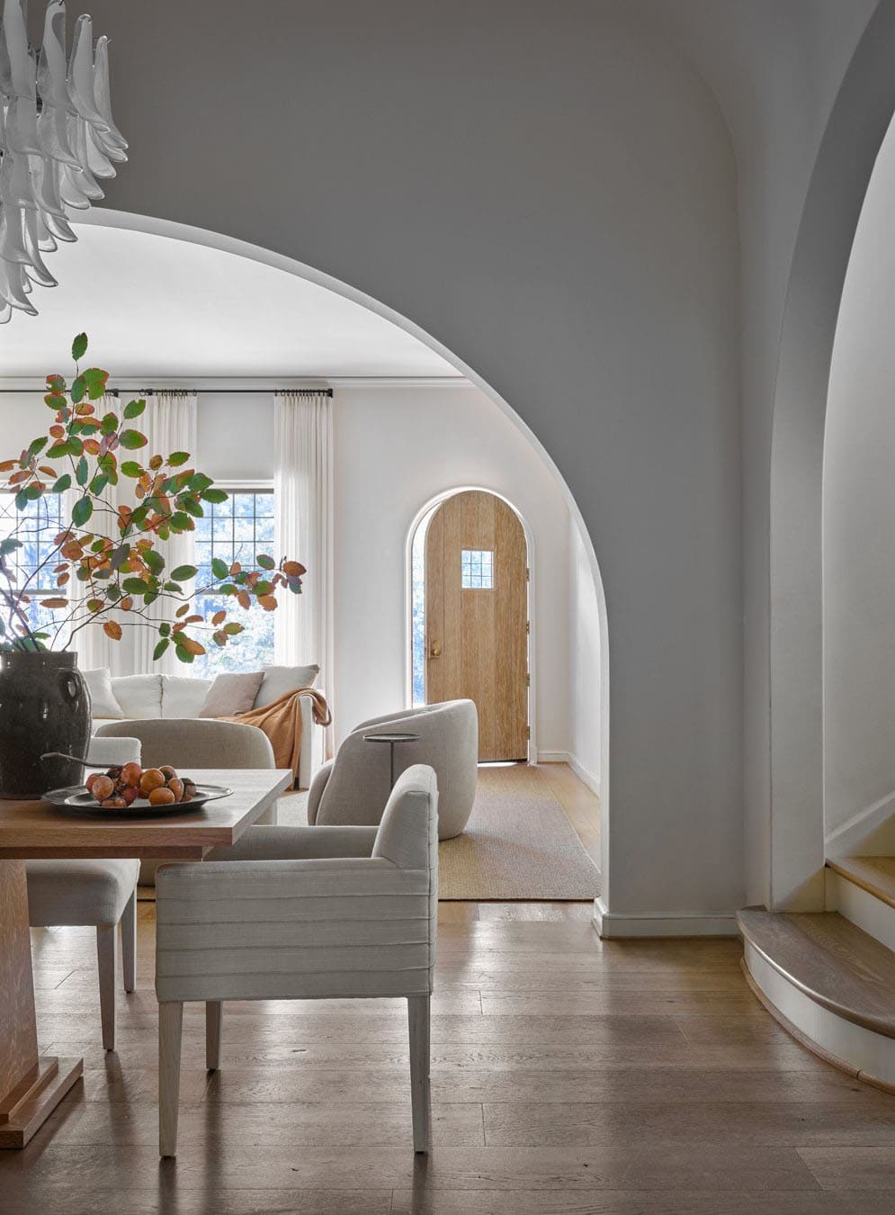 modern english tudor style dining room