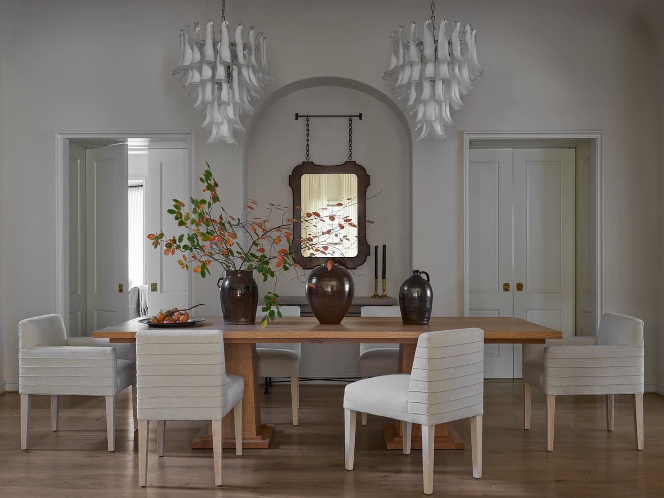 modern english tudor style dining room