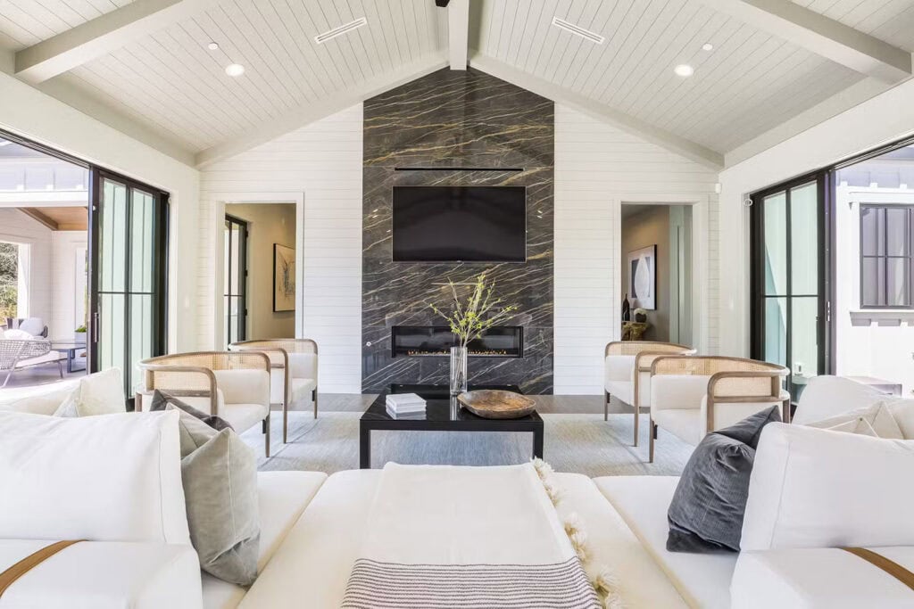 Step into this stunning modern farmhouse home in Napa Valley wine country