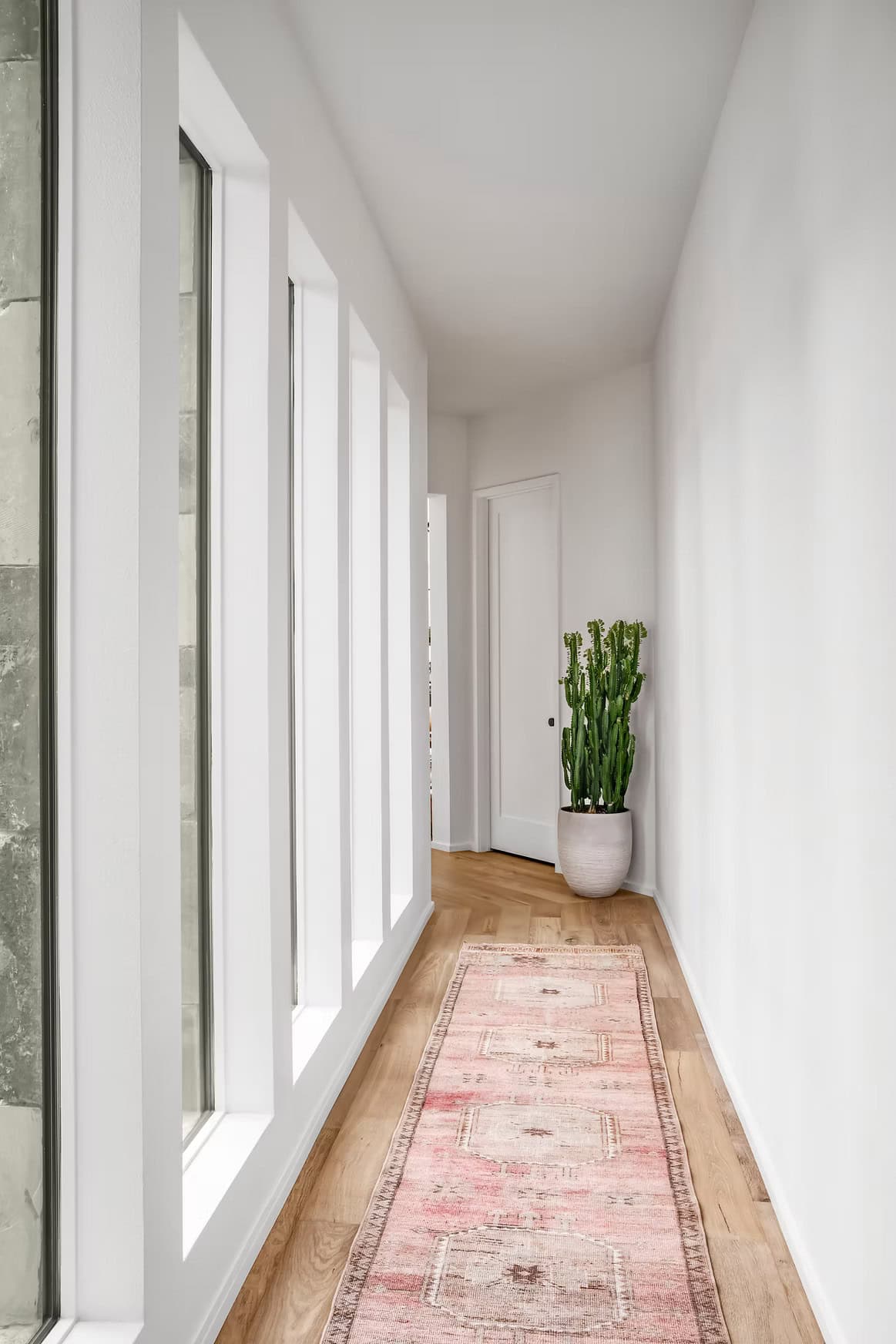 modern farmhouse style hallway