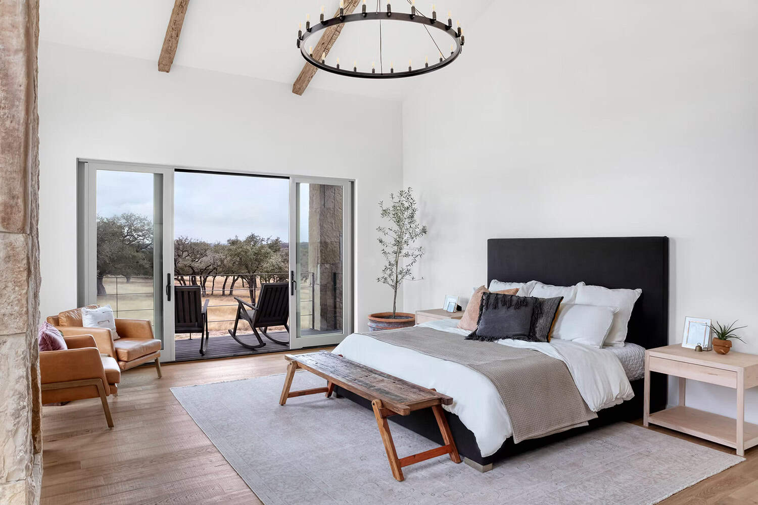 modern farmhouse style bedroom