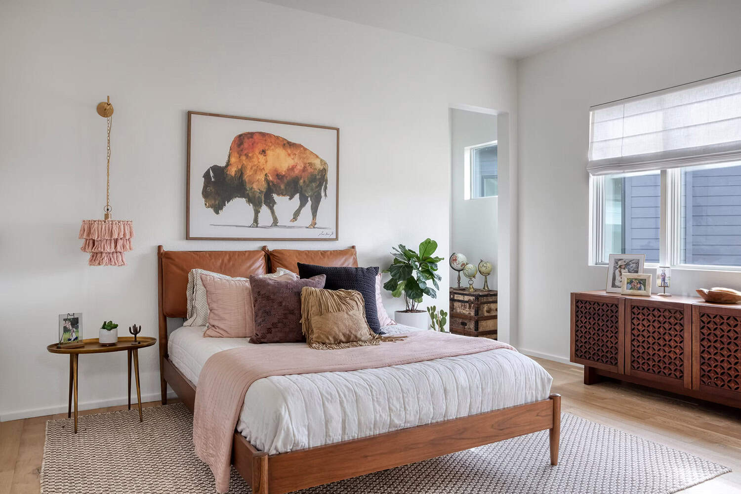 modern farmhouse style bedroom