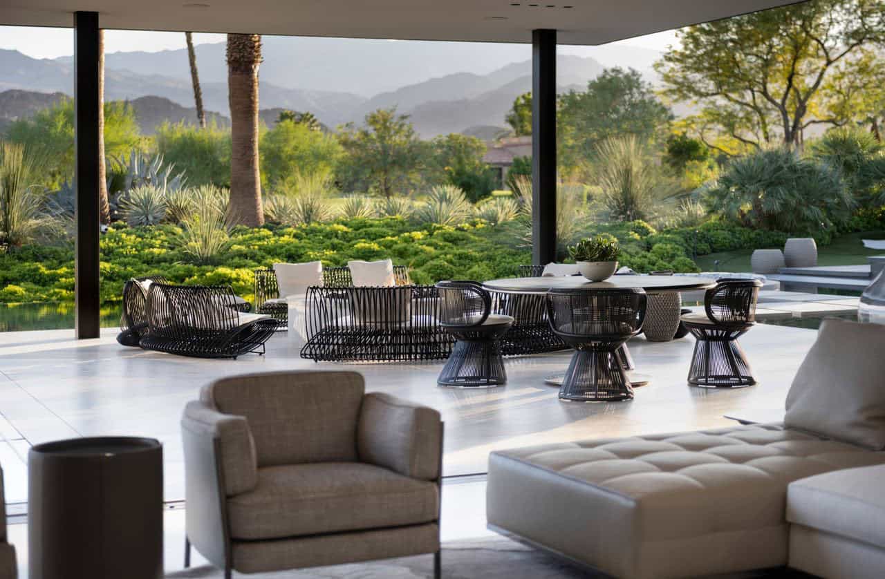 modern living room with a view