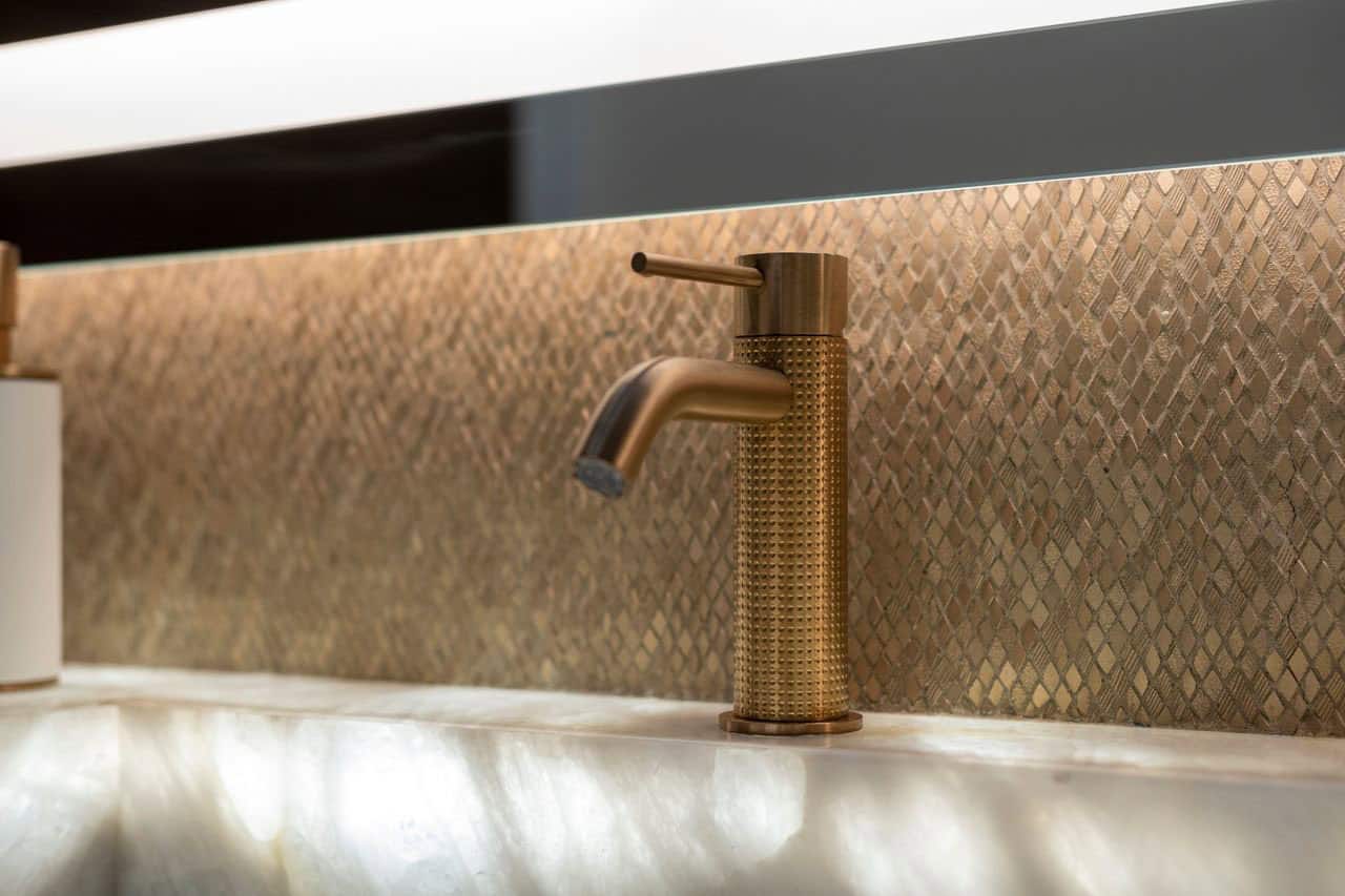 modern powder room sink