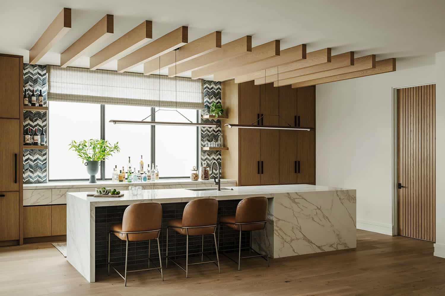 organic modern home bar