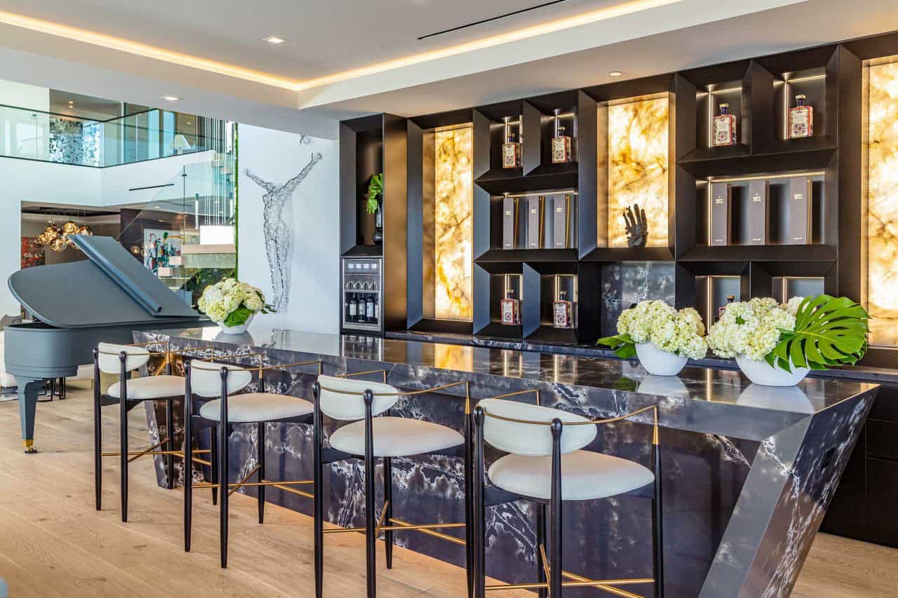modern home bar