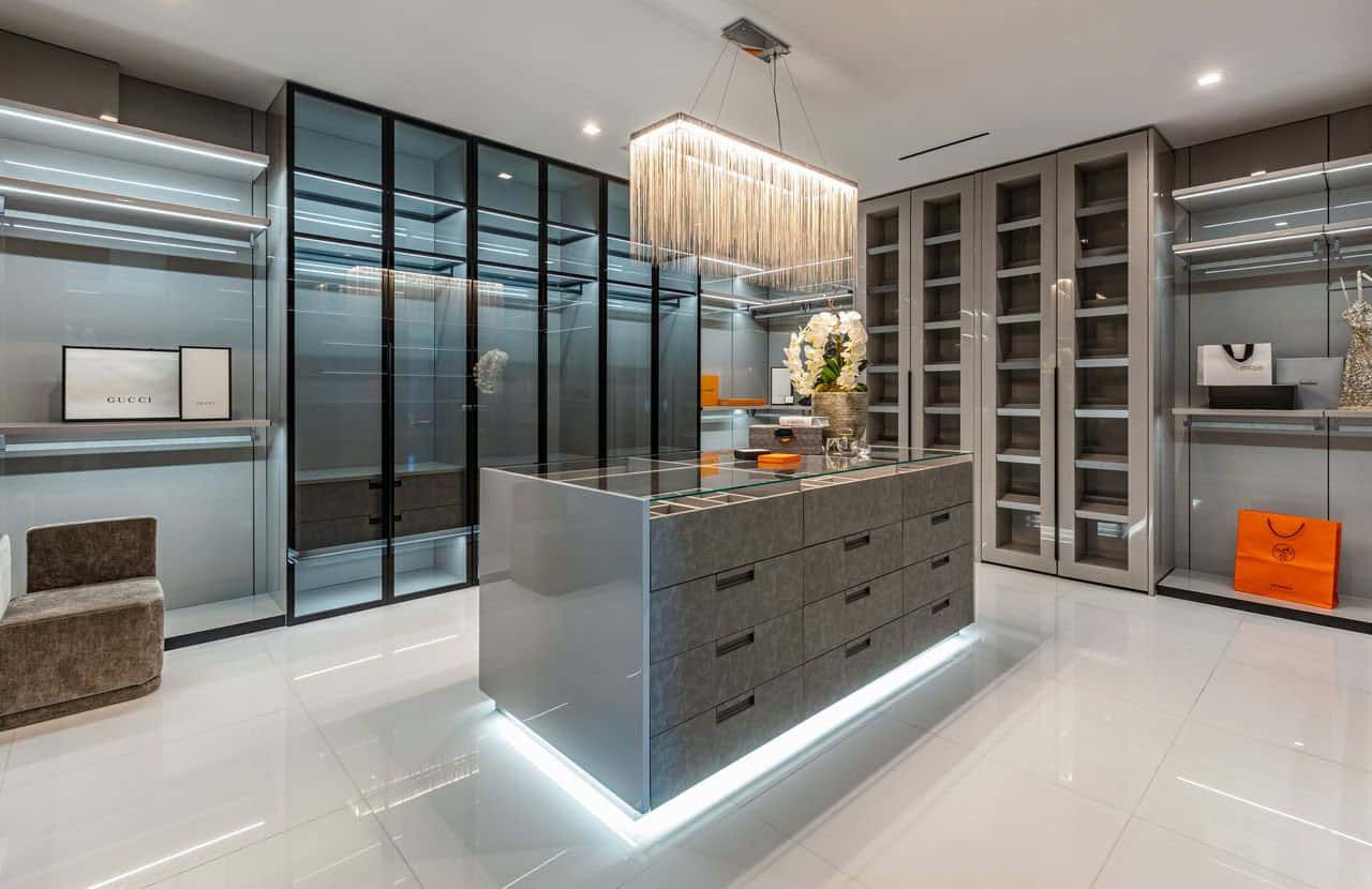 modern walk-in closet