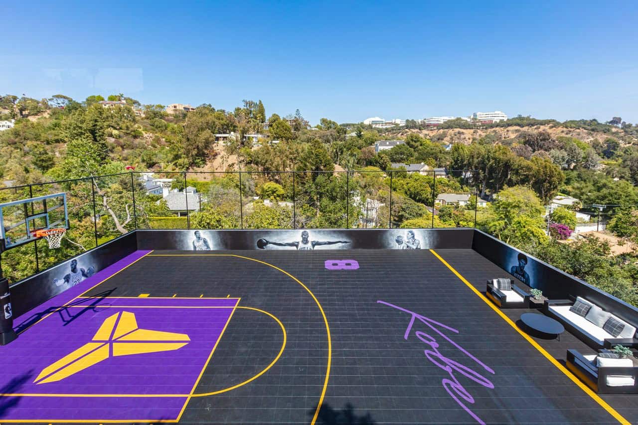 modern outdoor basketball court