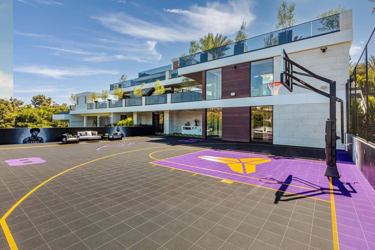 modern outdoor basketball court