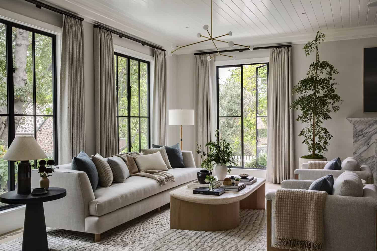 transitional style living room