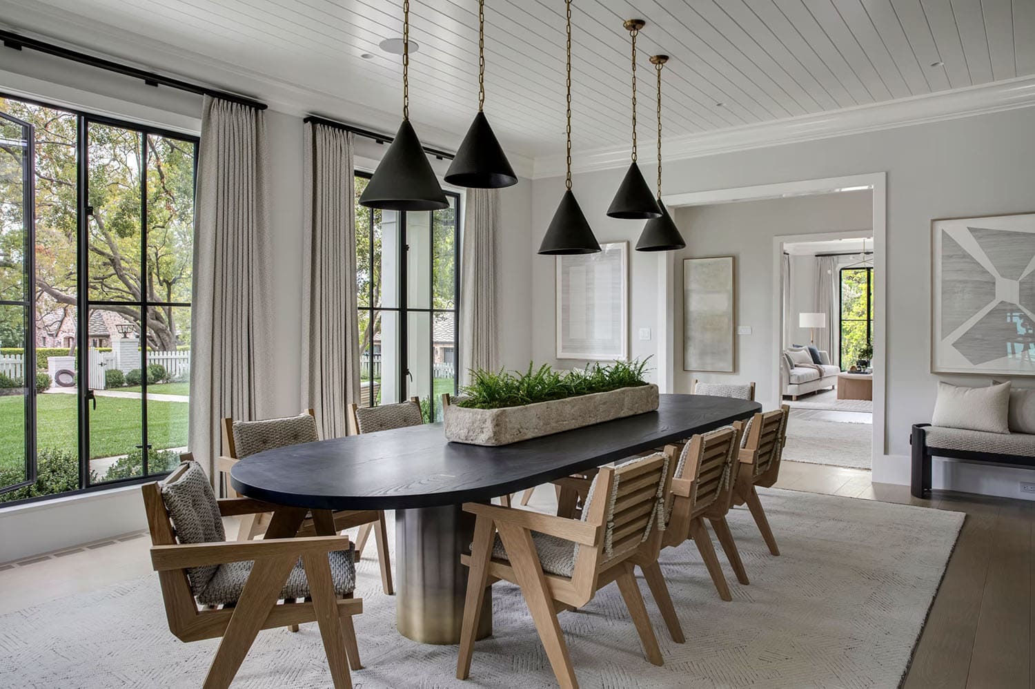 transitional style dining room