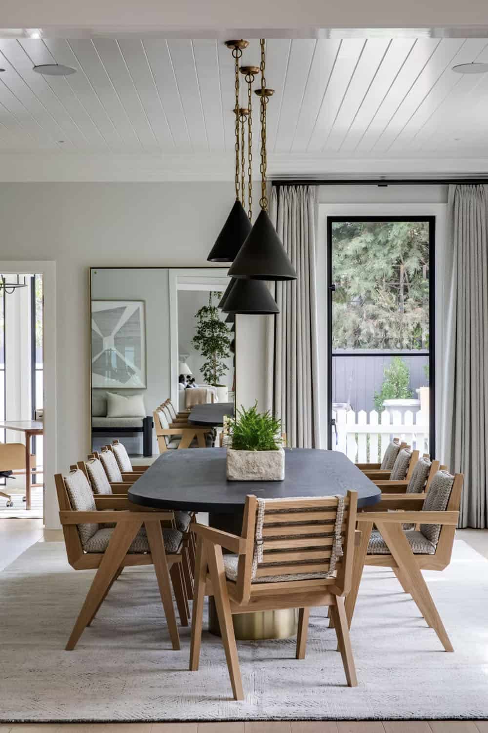 transitional style dining room