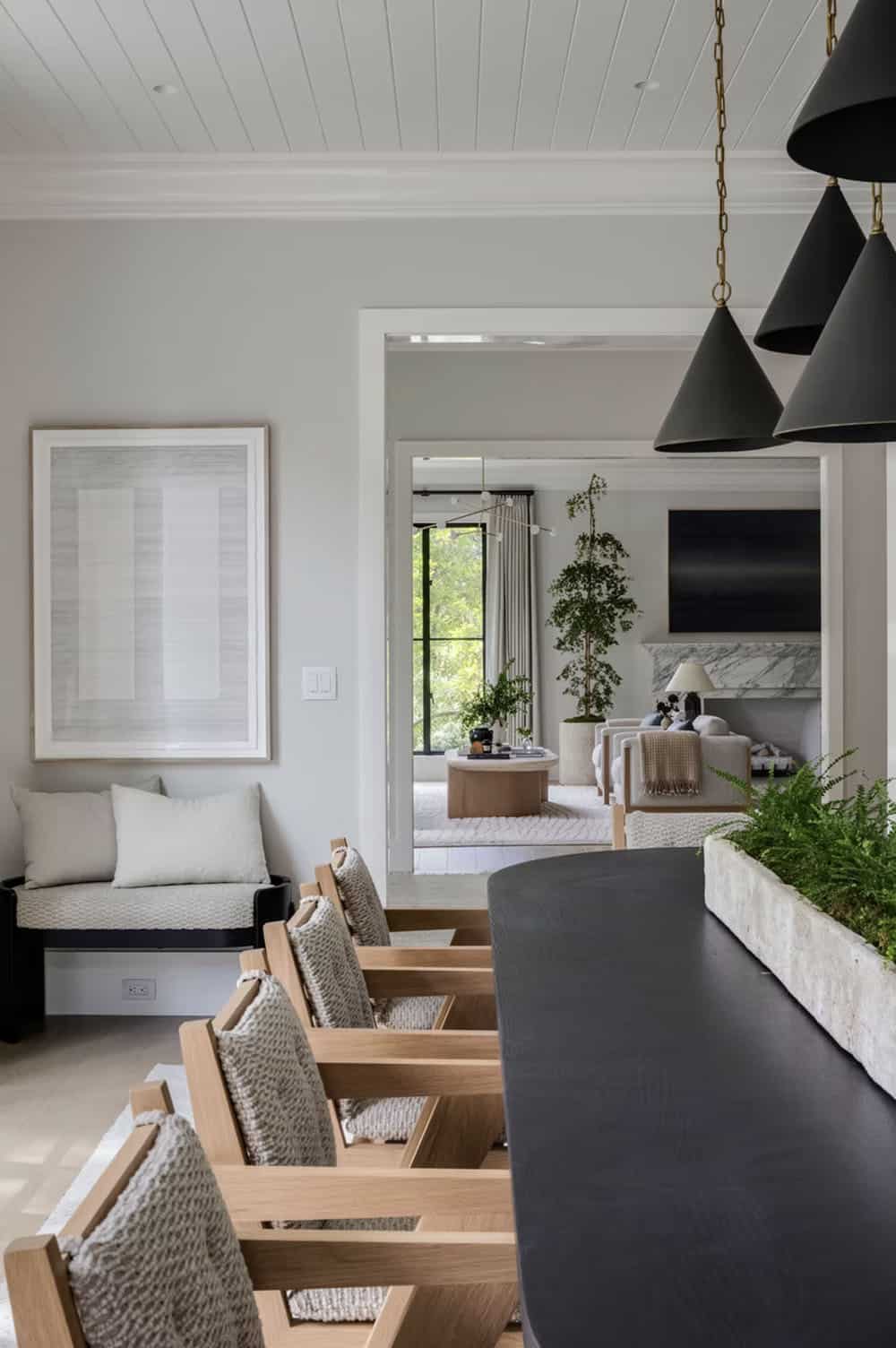 transitional style dining room