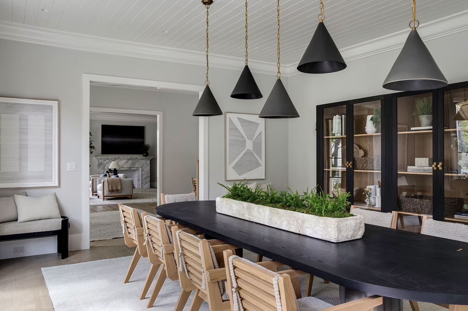 transitional style dining room