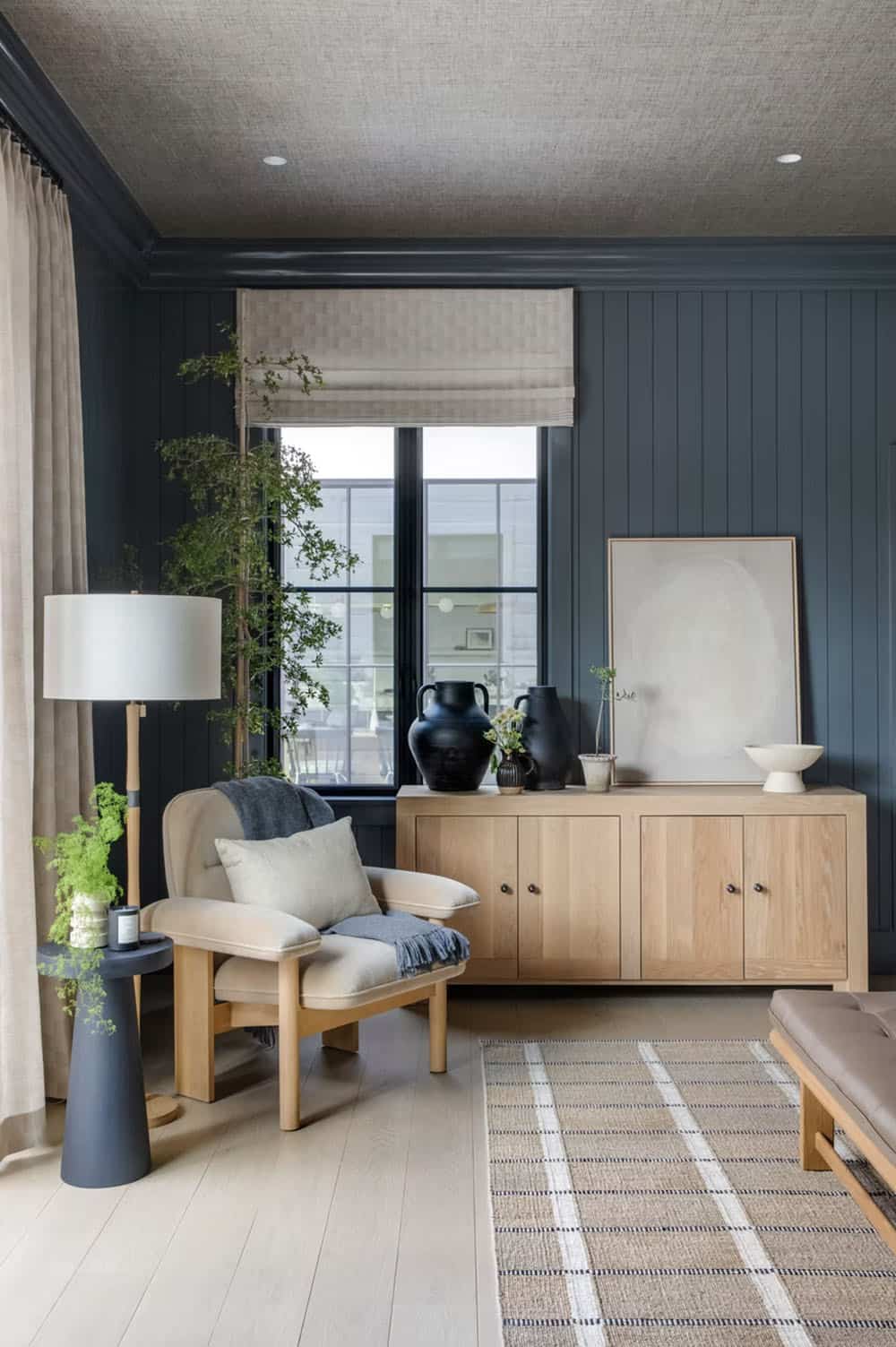 transitional style family room