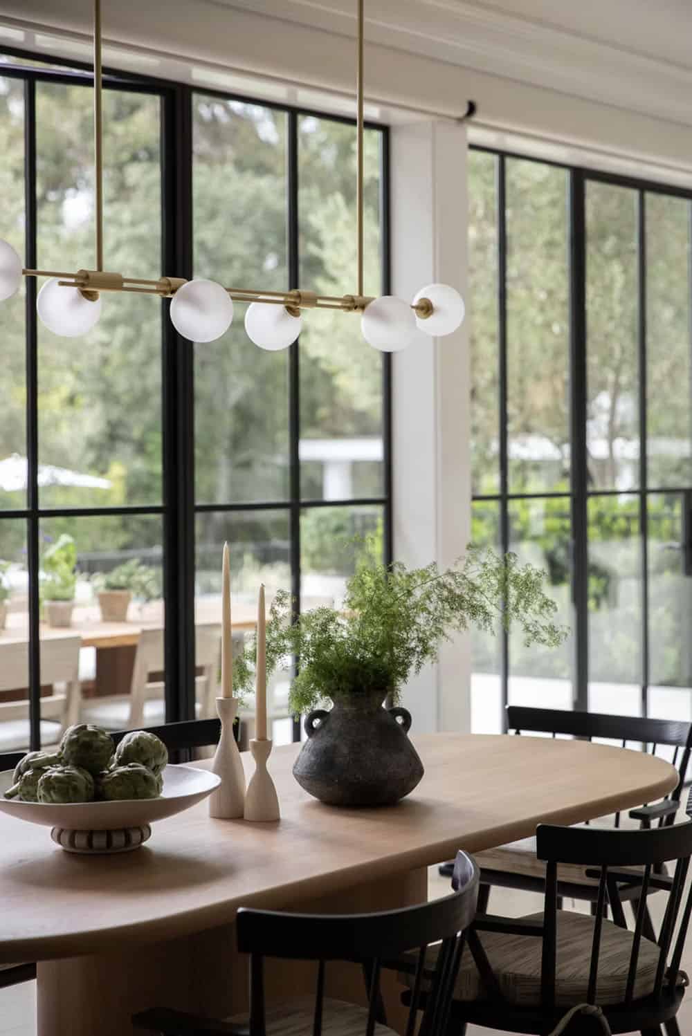 transitional style dining room