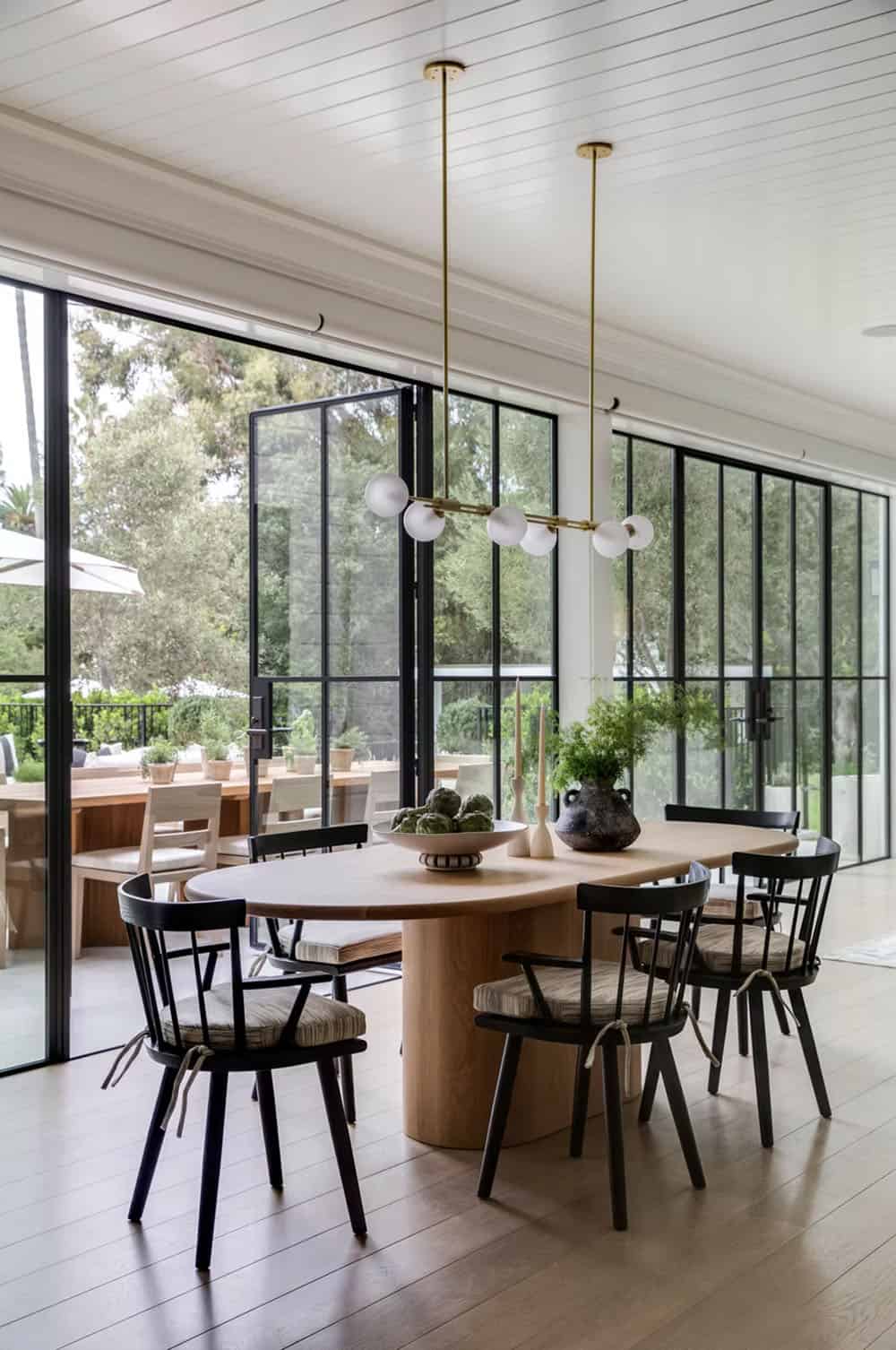 transitional style dining room