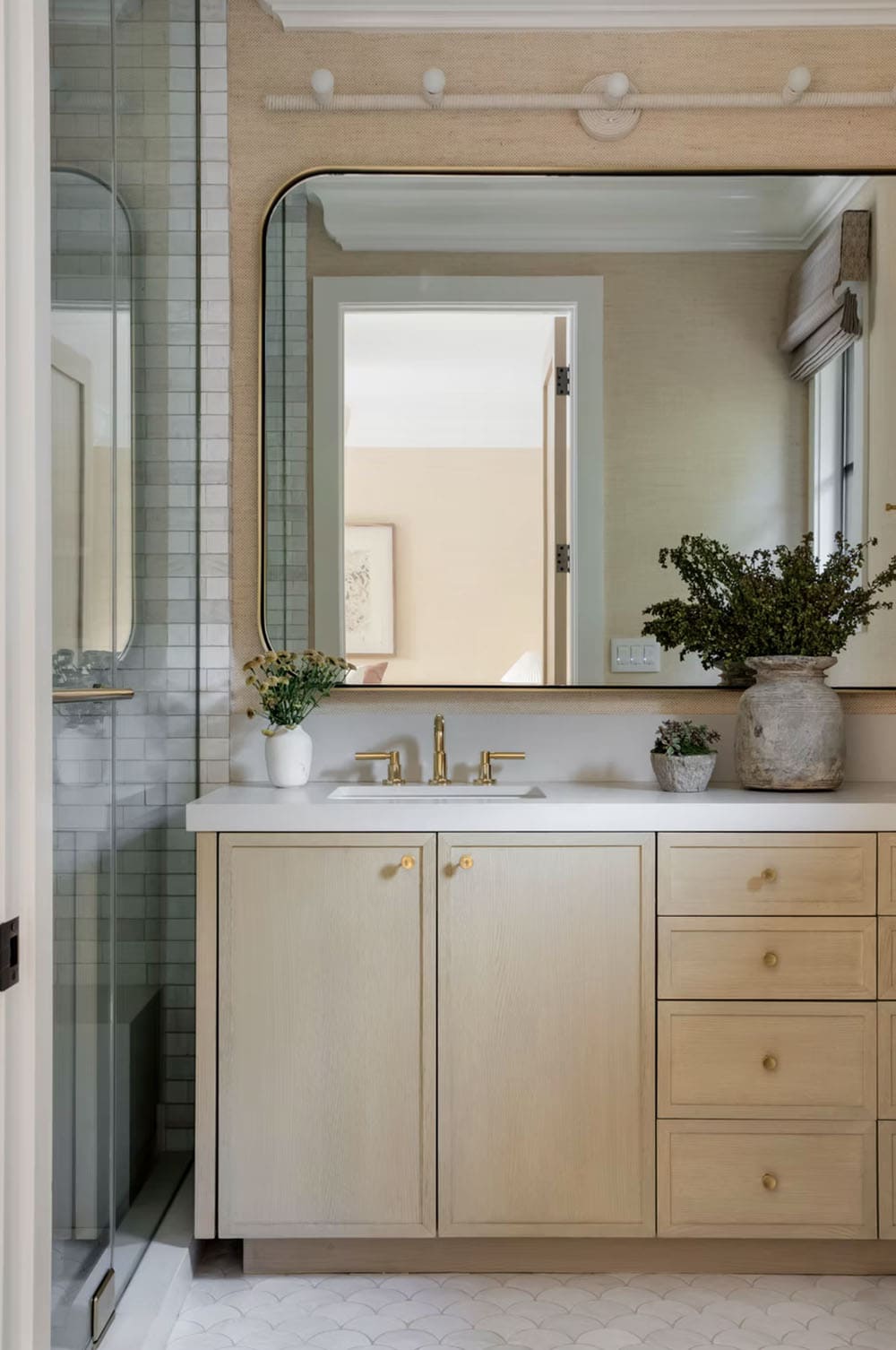 transitional style bathroom vanity