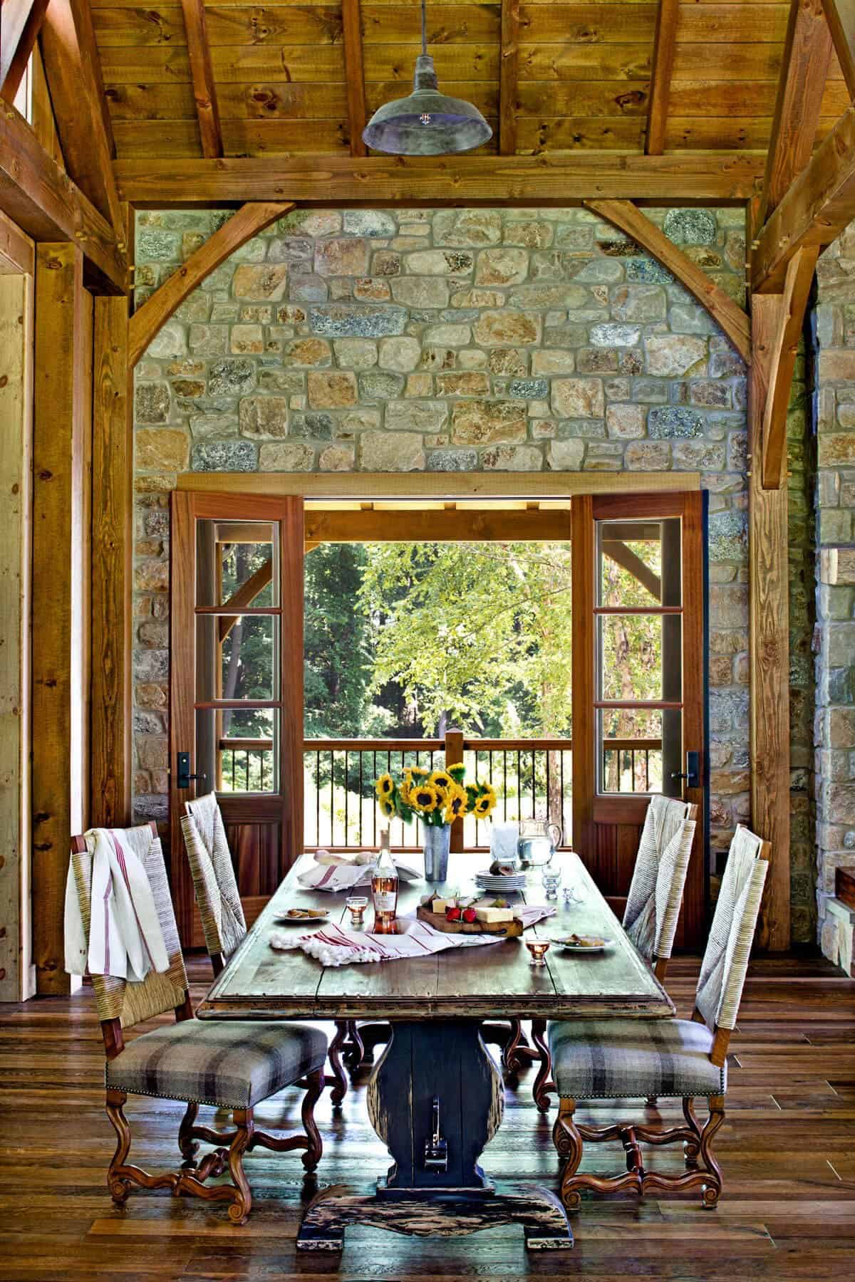rustic dining room