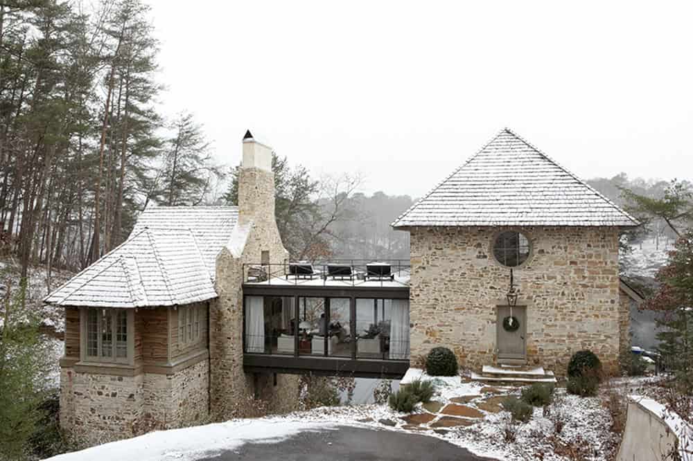 stone lake house exterior 