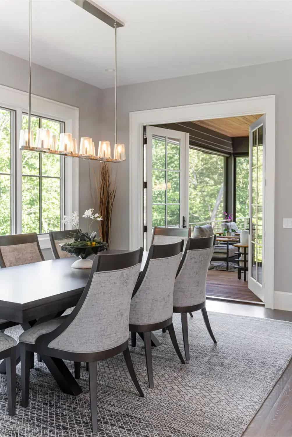 transitional style dining room