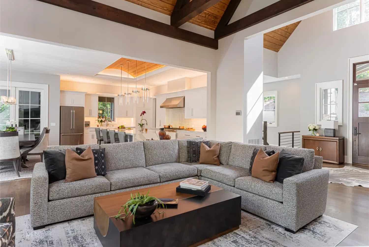 transitional style living room