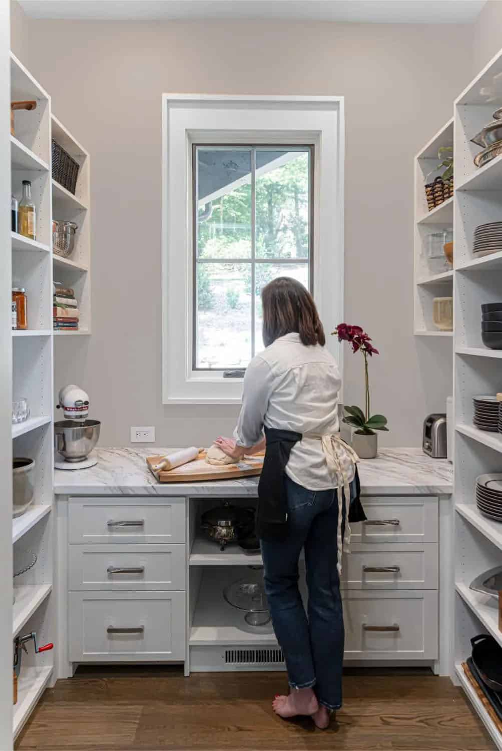 transitional style pantry
