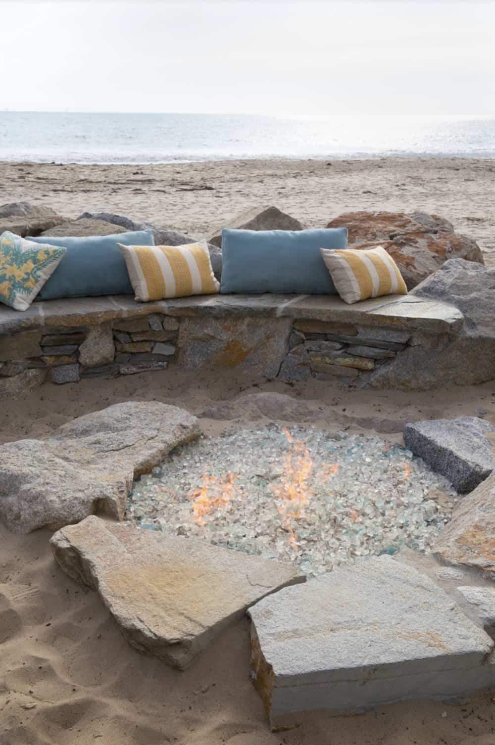 beach style backyard fire pit