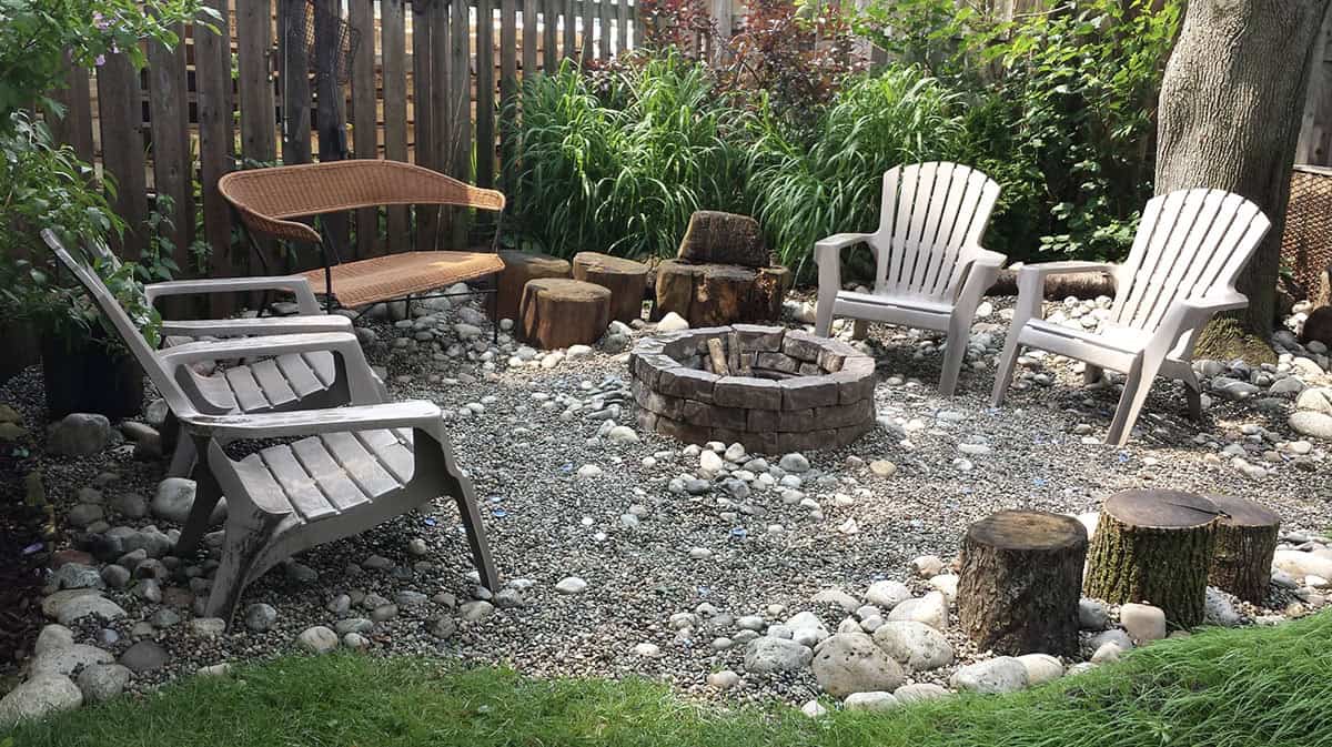 Rocky Fire Pit Area - Permeable