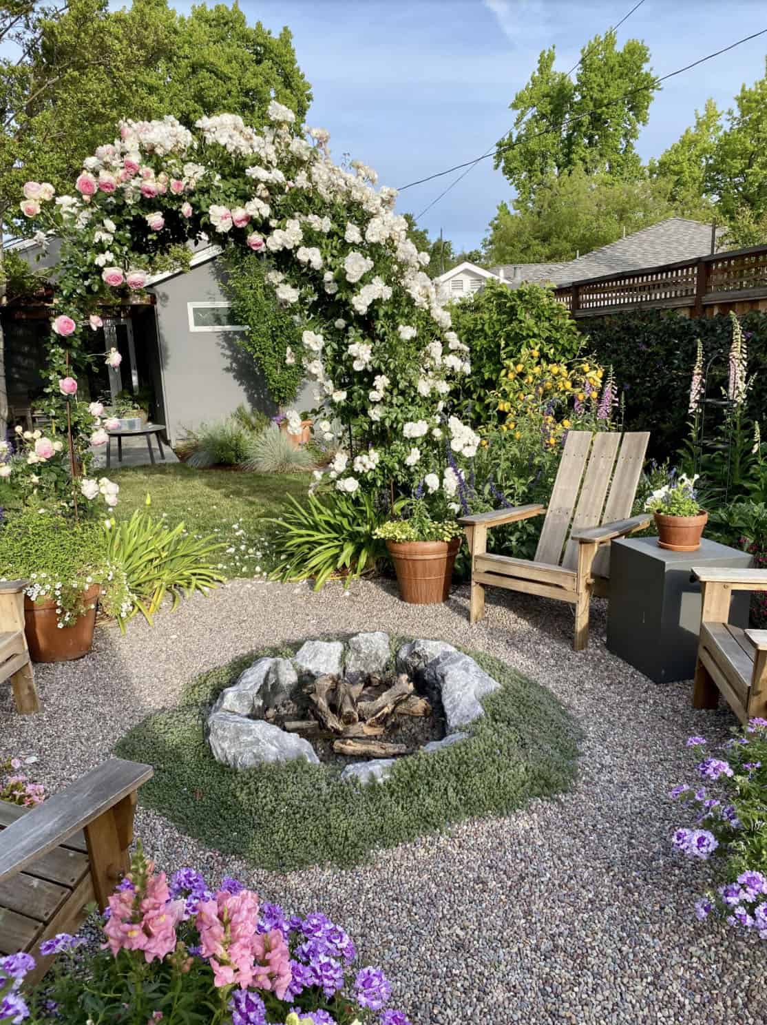 Fire pit sitting area