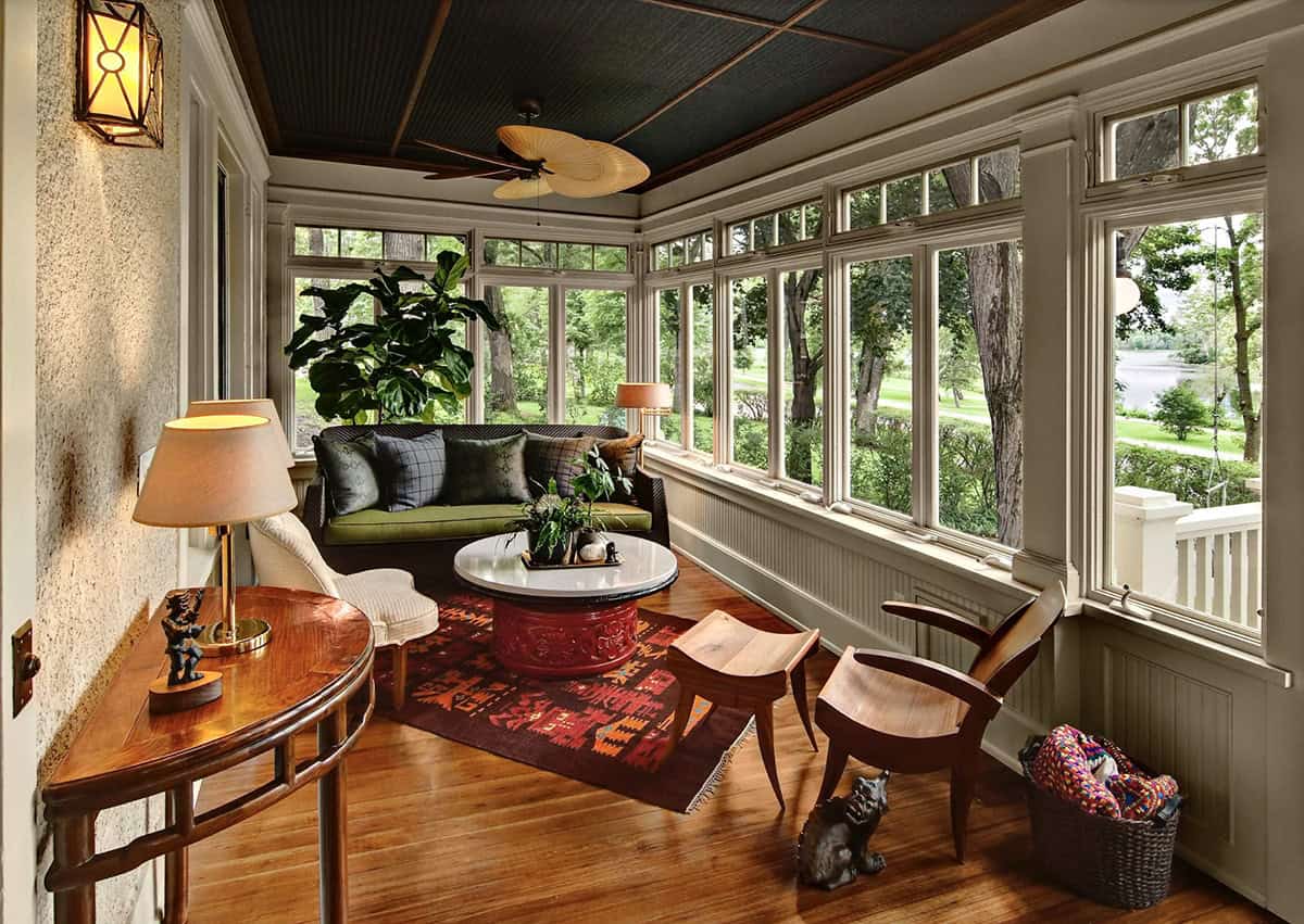 traditional style sunroom