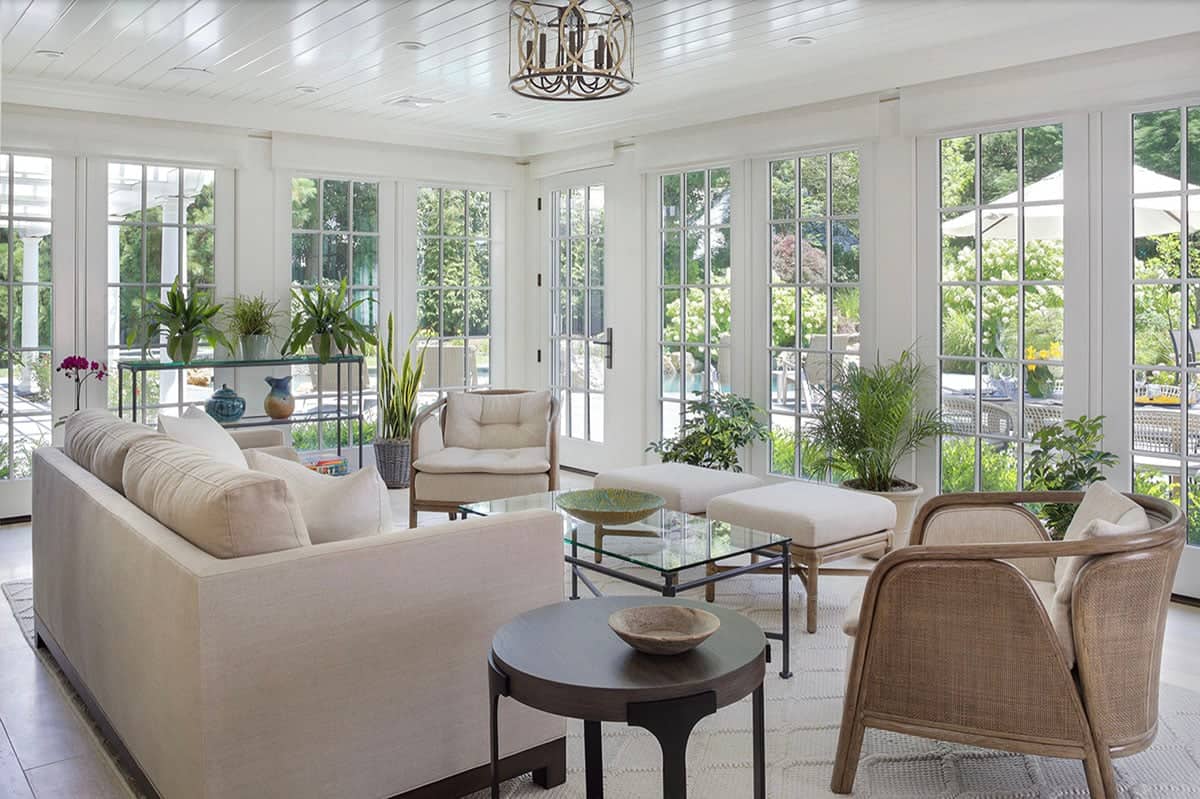 traditional style sunroom