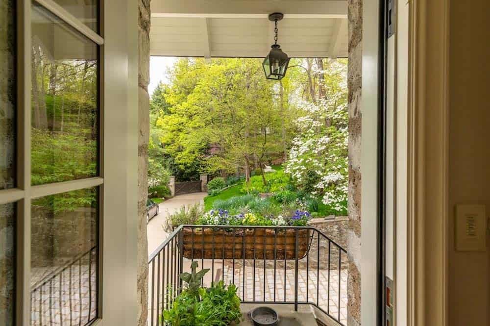 stone house exterior staircase