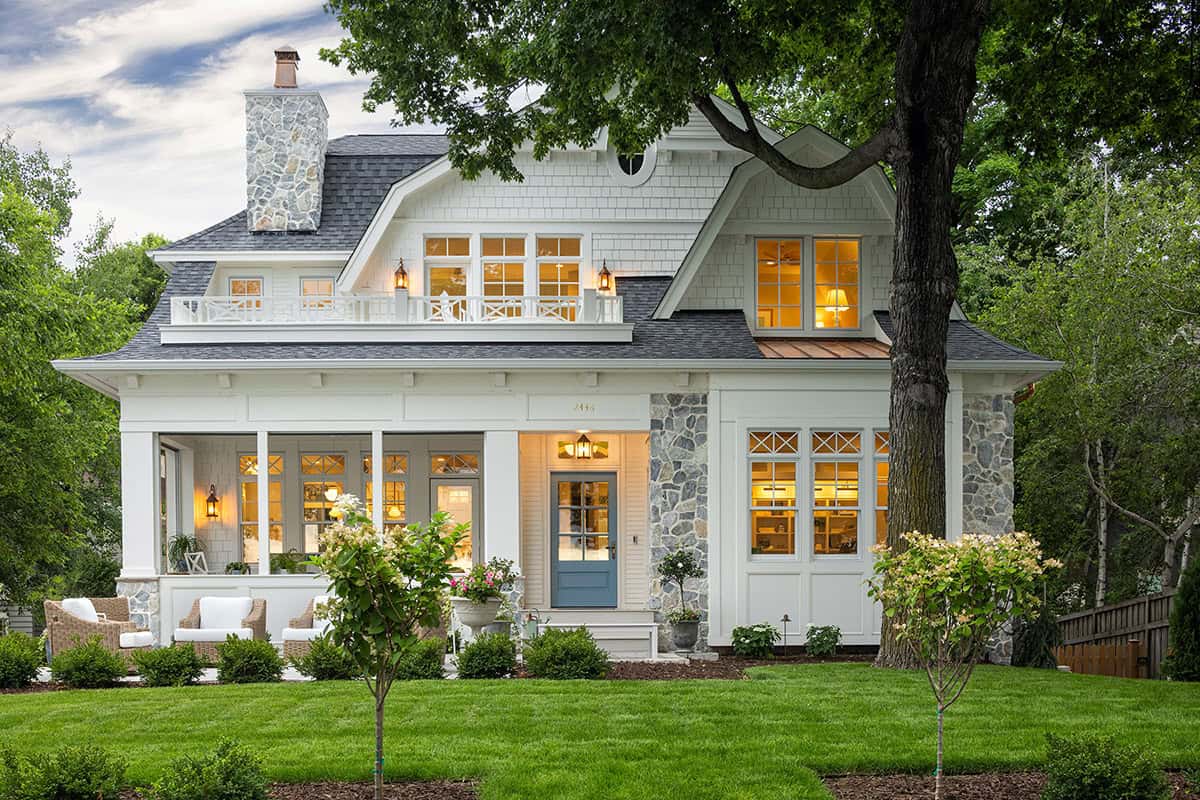 coastal cottage-style home exterior