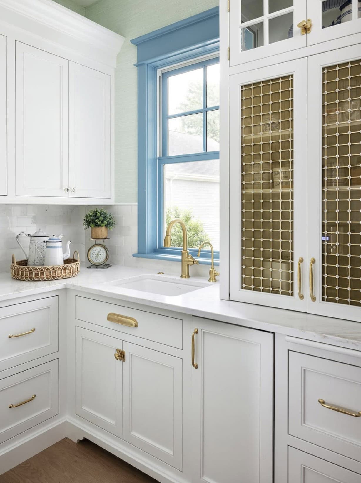 coastal cottage-style kitchen pantry