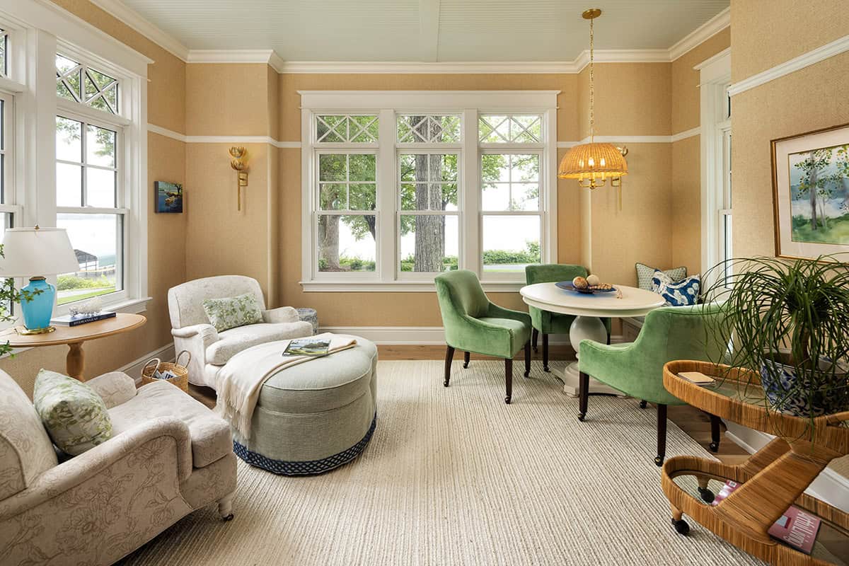 coastal cottage-style family room