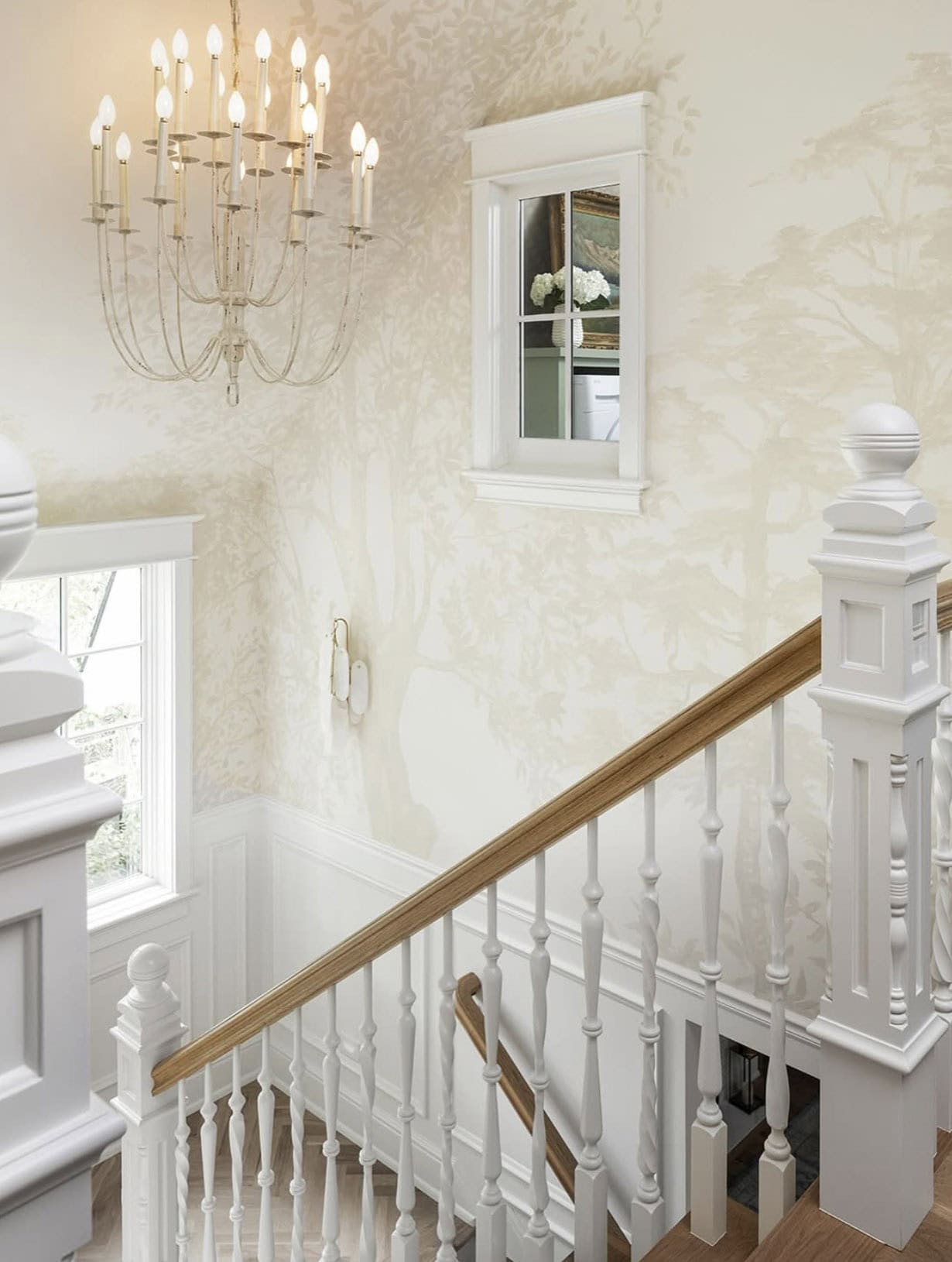 coastal cottage-style staircase