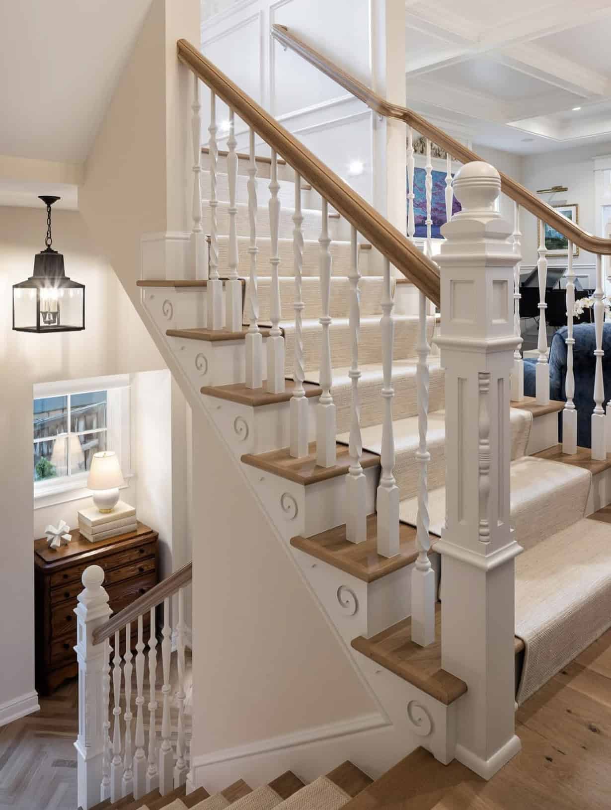 coastal cottage-style staircase