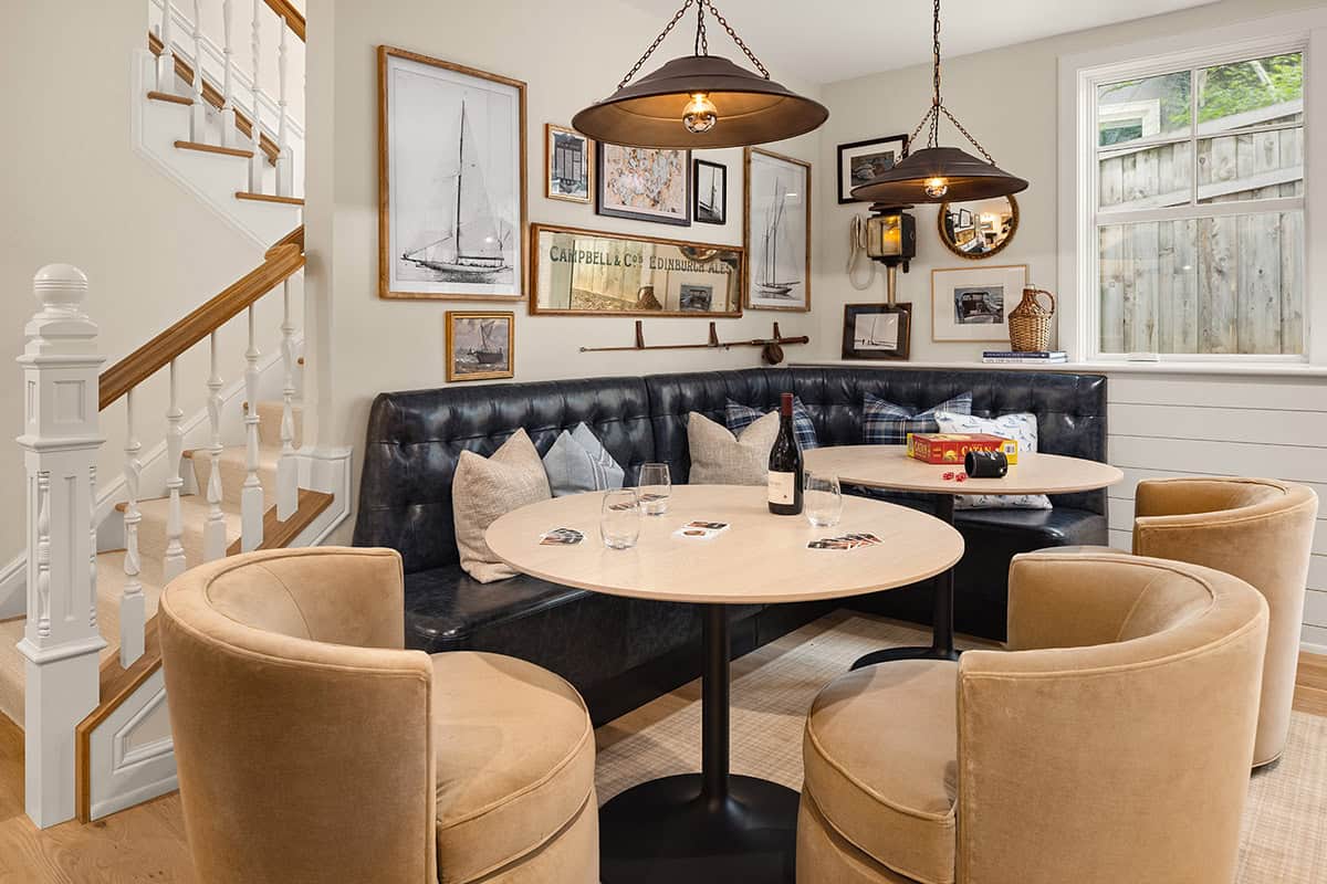 coastal cottage-style game room