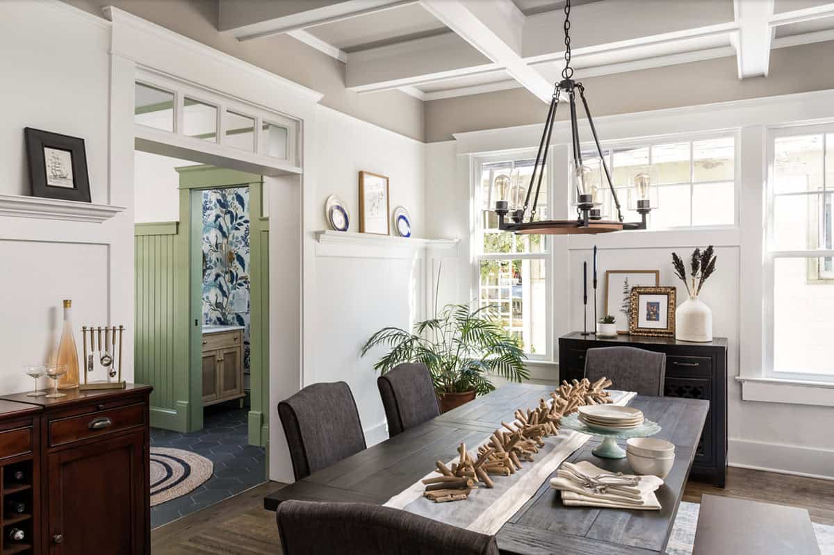 transitional style dining room