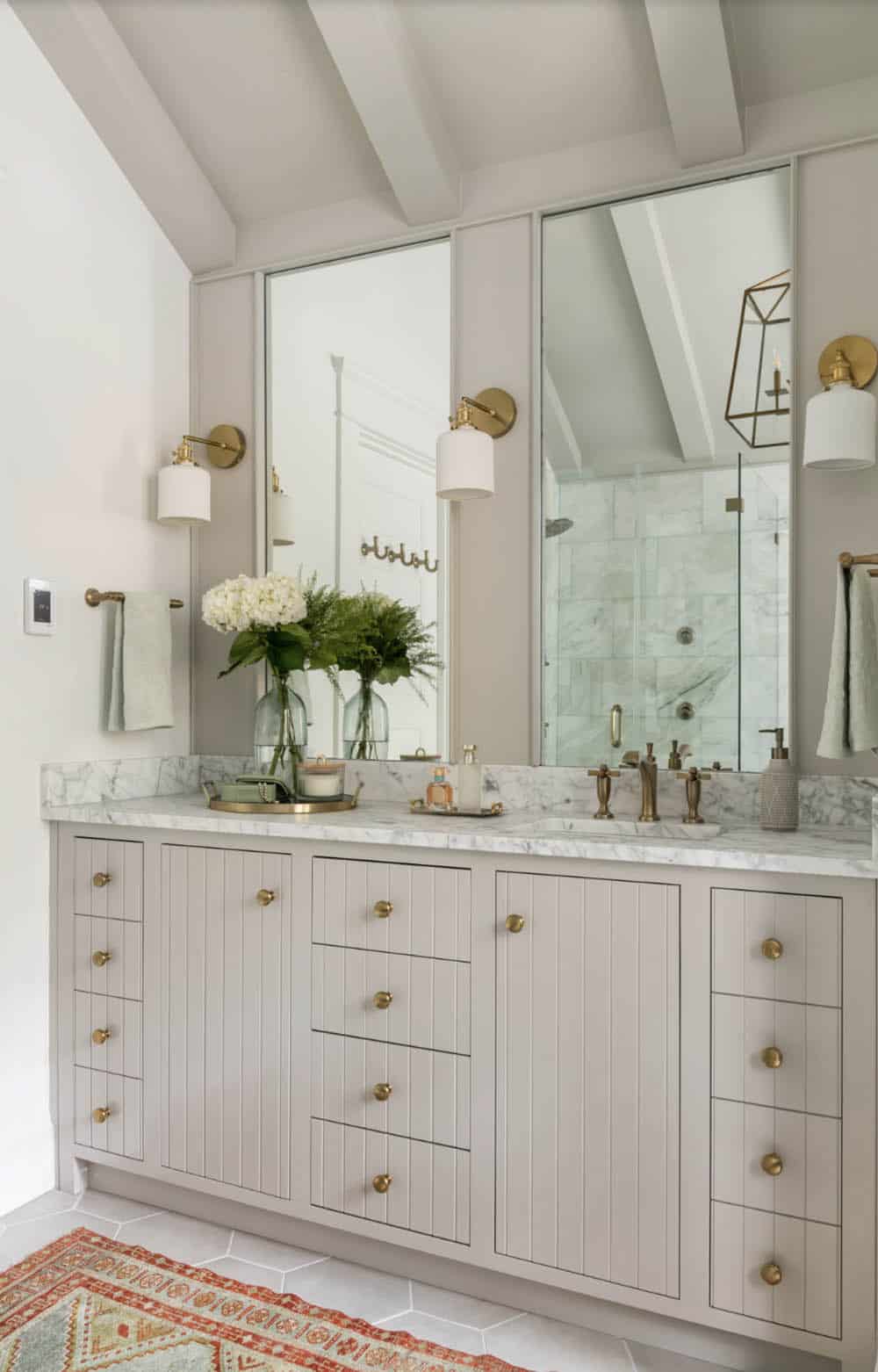 transitional style bathroom vanity